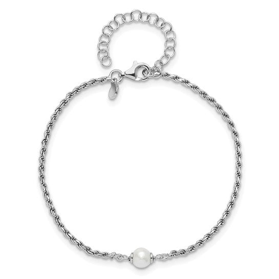 Pearl Chain Bracelet Sterling Silver