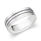 Men's Diamond Cut Wedding Ring-119-01602
