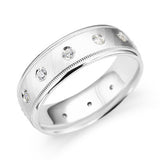 Mens Round Damond Wedding Ring-119-02118