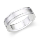 Men's 14k White Gold Wedding Ring-119-01858
