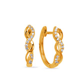 Yellow Gold Diamond Earring