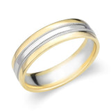 Men's Two Toned Wedding Band-119-01599