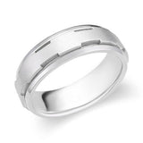 Men's Contemporary Notched Wedding Band-119-00279