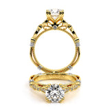 PARISIAN-100R Round vintage engagement Ring