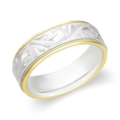 Two Tone Men Wedding Rings