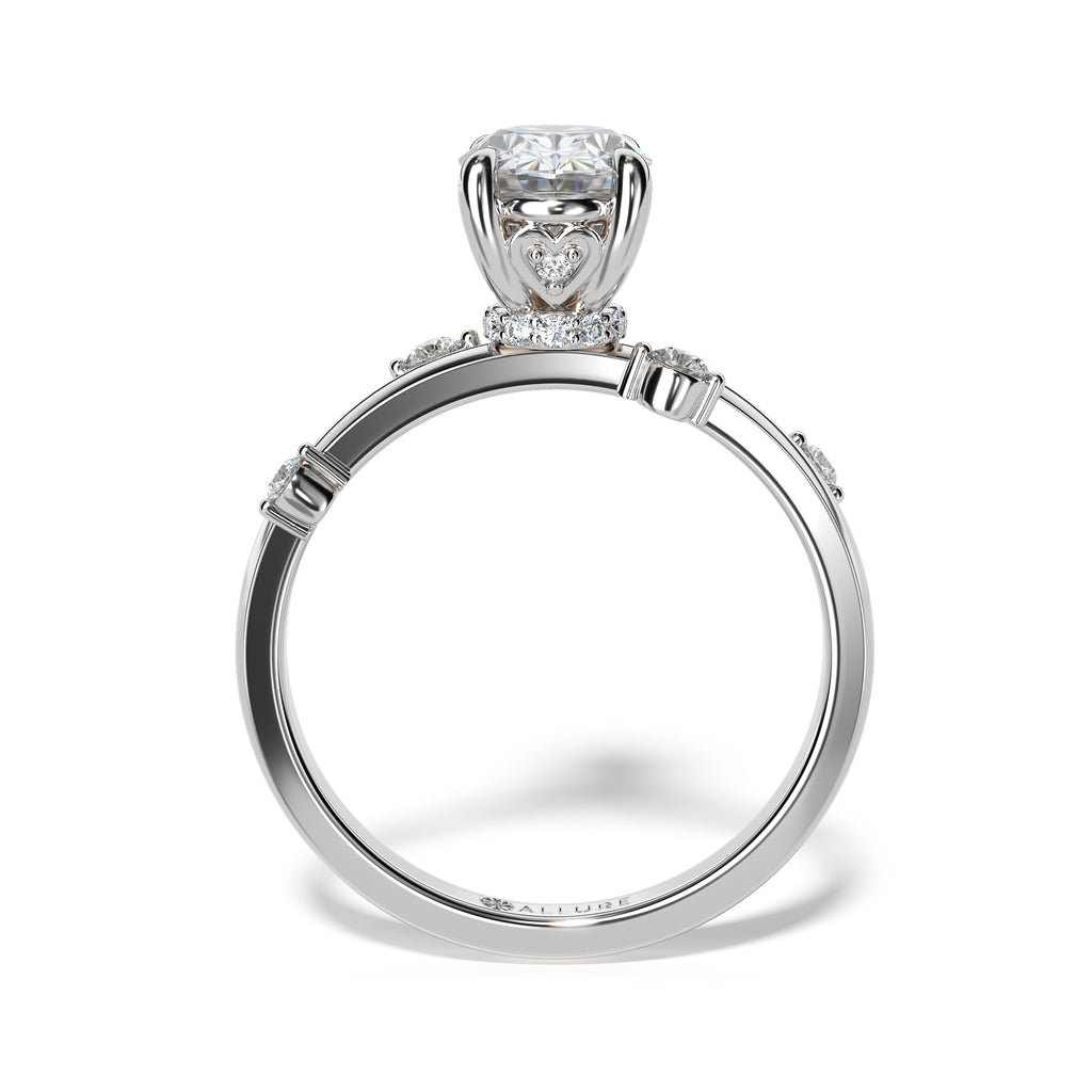Station Diamond Engagement Ring with Hidden Halo by Allure – Andrews ...
