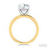 1/20 ctw Circular Shape Round Cut Diamond Semi Mount Engagement Ring in 14K Yellow and White Gold