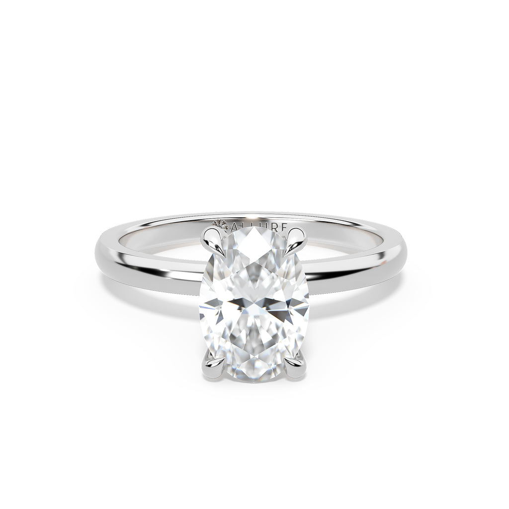 Solitaire Hidden Halo Engagement Ring by Allure – Andrews Jewelers