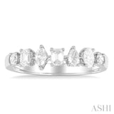 5/8 ctw Mixed Cut Diamond Fashion Band in 14K White Gold
