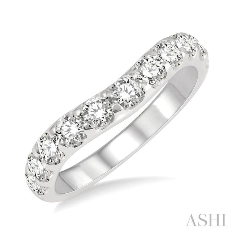 1.00CTRDDM CURVED BAND WG 14K-H*