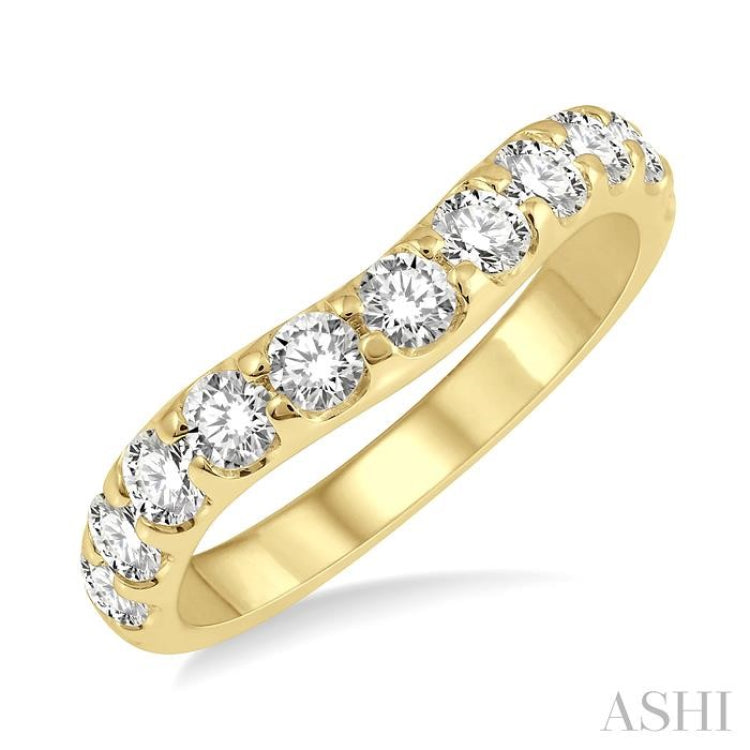 1.00CTRDDM CURVED BAND YG 14K-H*