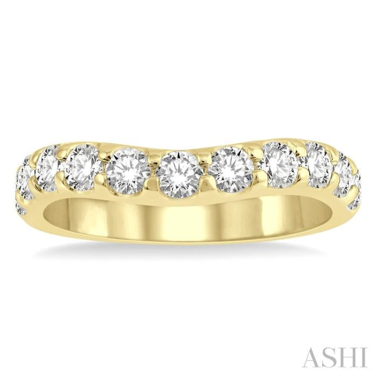 1.00CTRDDM CURVED BAND YG 14K-H*