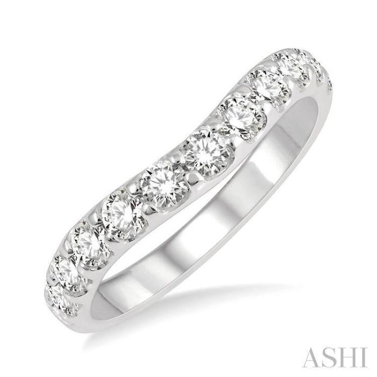 .75CTRDDM CURVED BAND WG 14K-H*