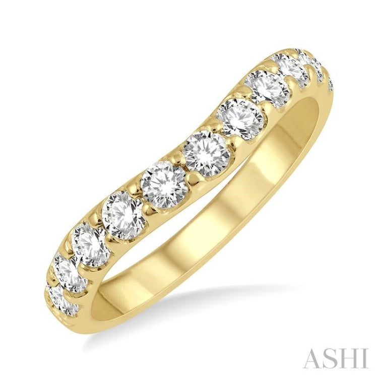 .75CTRDDM CURVED BAND YG 14K-H*