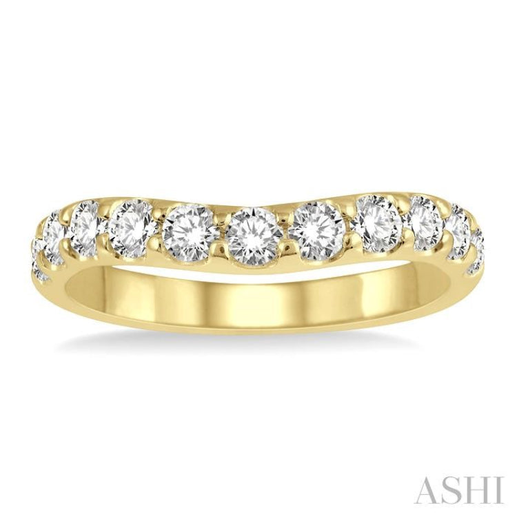 .75CTRDDM CURVED BAND YG 14K-H*