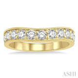 1.00CTRDDM 'V' BAND-MILLG YG 14K@11-H*
