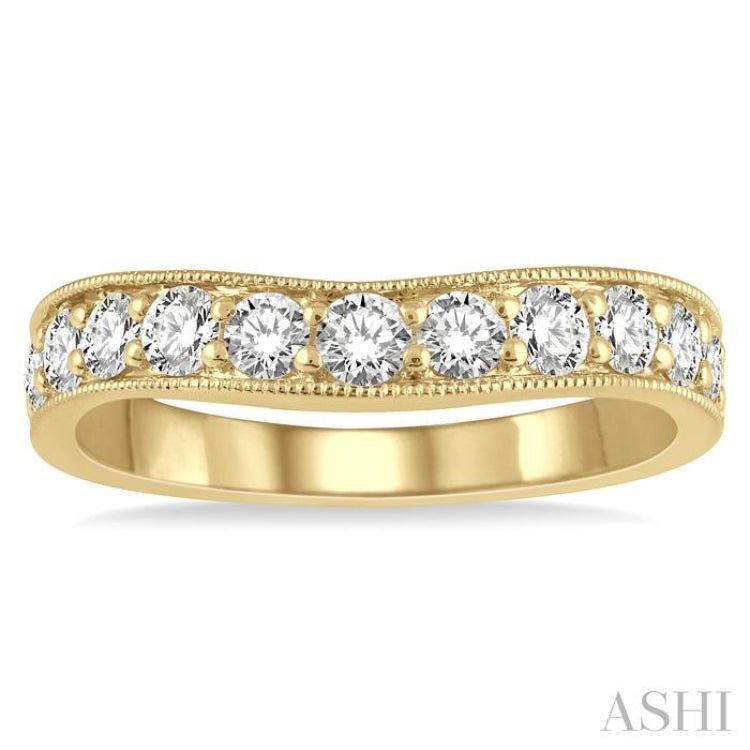 .75CTRDDM 'V' BAND-MILLG YG 14K@11-H*