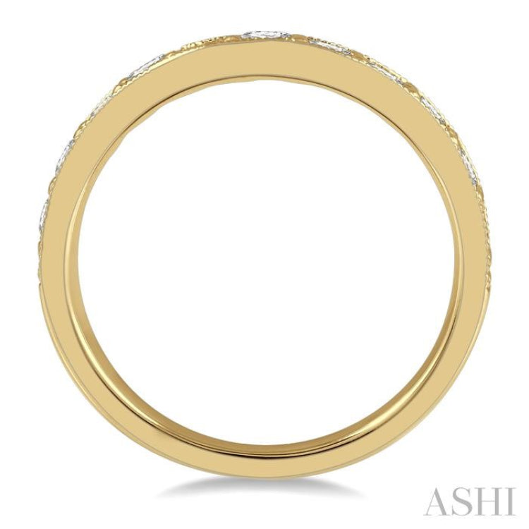 .75CTRDDM 'V' BAND-MILLG YG 14K@11-H*