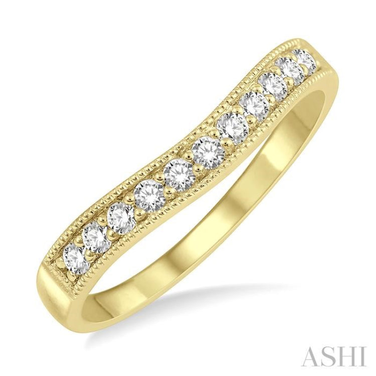 .25CTRDDM 'V' BAND-MILLG YG 14K@11-H*