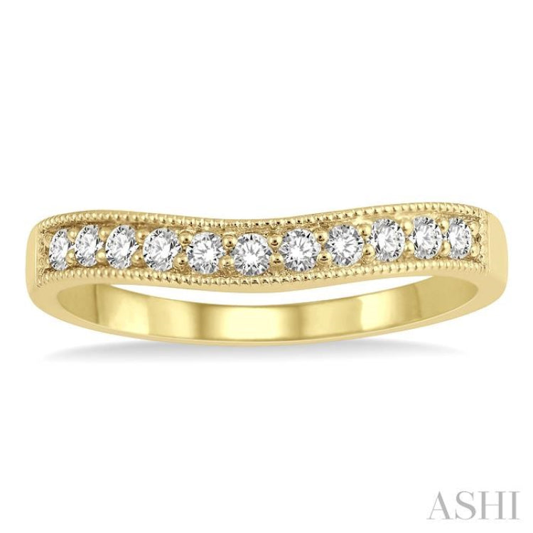 .25CTRDDM 'V' BAND-MILLG YG 14K@11-H*