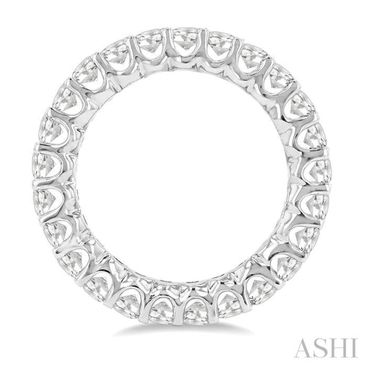 3 ctw Eternity Oval Cut Diamond Wedding Band in 14K White Gold
