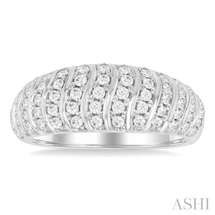 .50CT RDDM LTWT RIBBED BAND WG 10K-G*