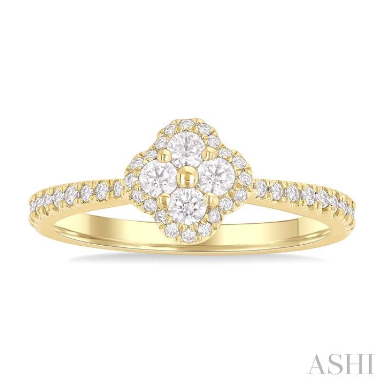 .50CTRDDM CLOVER RING YG 14K-G*