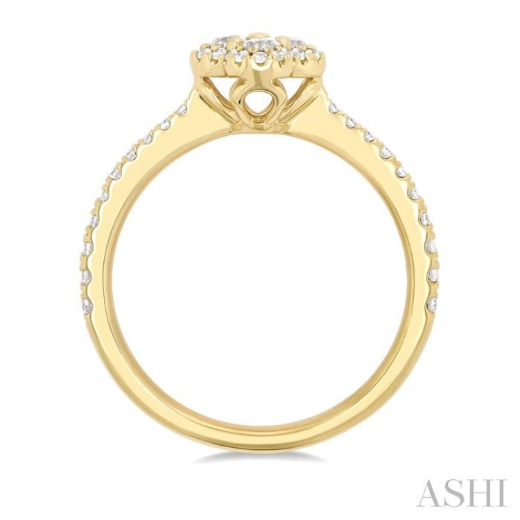 .50CTRDDM CLOVER RING YG 14K-G*