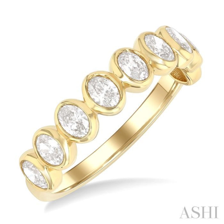 .90CTOVDM NORTH-SOUTH OVAL BAND YG14K-G*