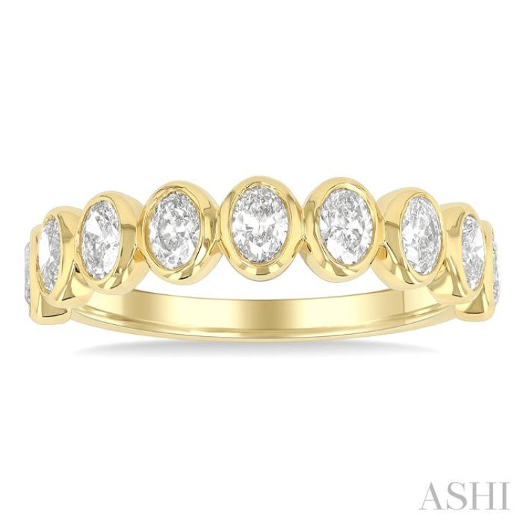 .90CTOVDM NORTH-SOUTH OVAL BAND YG14K-G*