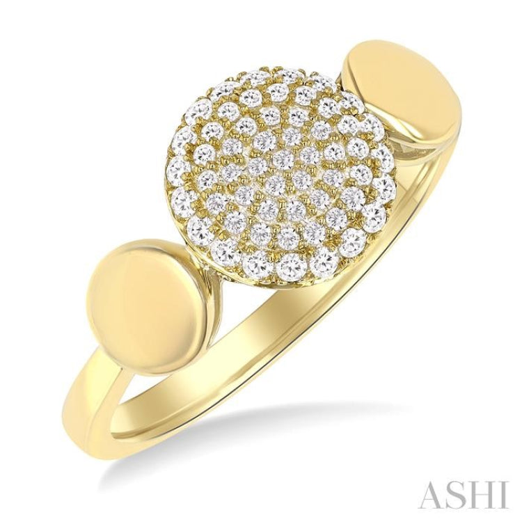 .25CTRDDM RD SHAPE MINI PAVE RG YG10K-S*
