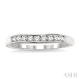 1/4 Ctw V Shape Round Cut Diamond Matching Wedding Band in 14K White Gold