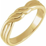 14K Twisted Band