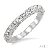 3/8 Ctw Round Cut Diamond Matching Wedding Band in 14K White Gold