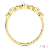 1/2 Ctw Bezel Set Round Cut Diamond Fashion Band in 14K Yellow Gold