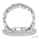 1/2 Ctw Round Cut Diamond Triple Band Set in 14K white Gold