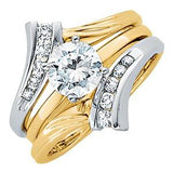 14K White/Yellow 1/4 CTW Natural Diamond Ring Guard