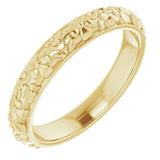 14K Yellow Gold Floral Band