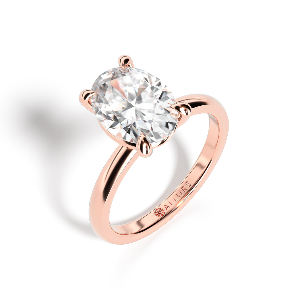 Oval Solitaire Engagement Ring by Allure