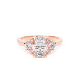 Engagement Ring with Side Stone Diamond Accents and Hidden Halo by Allure