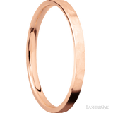 2 mm wide Flat 14K Rose Gold band