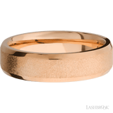 6 mm wide Beveled 14K Rose Gold band