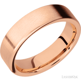 6 mm wide Flat 14K Rose Gold band