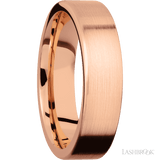 6 mm wide Flat 14K Rose Gold band
