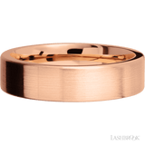 6 mm wide Flat 14K Rose Gold band