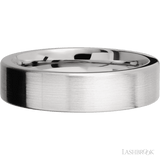 6 mm wide Flat 14K White Gold band
