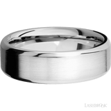 7 mm wide Beveled 14K White Gold band