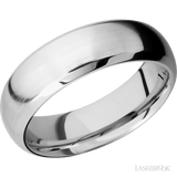 7 mm wide Domed Bevel 14K White Gold band