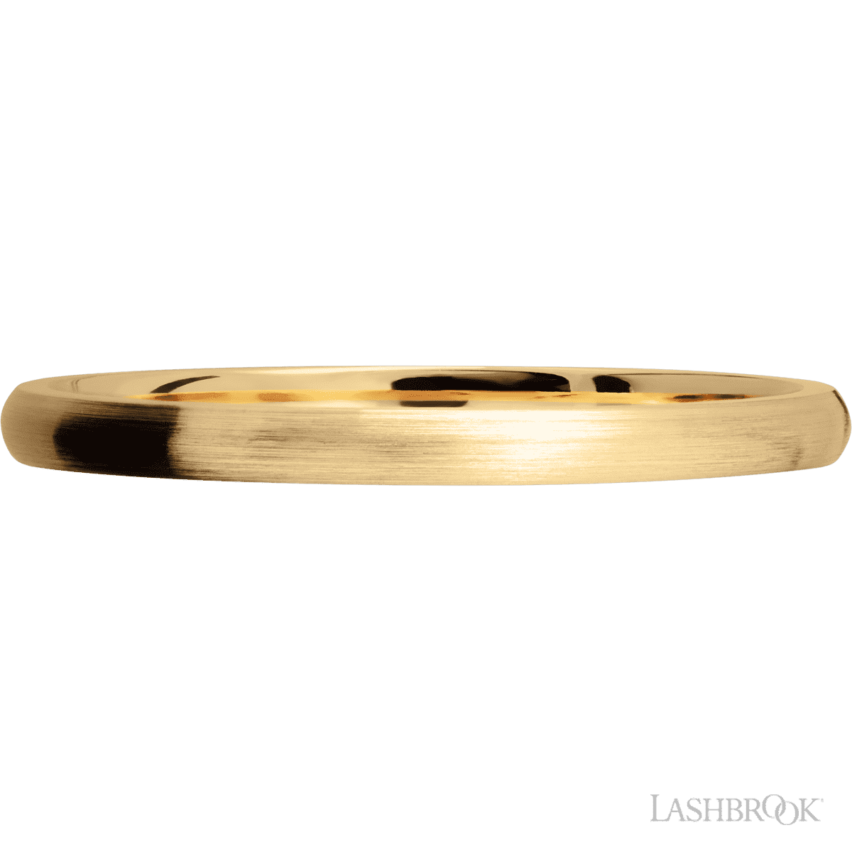 2 mm wide Domed 14K Yellow Gold band