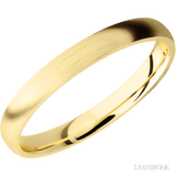 3 mm wide Domed 14K Yellow Gold band